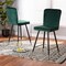 Baxton Studio Preston Modern Luxe and Glam Green Velvet Upholstered and Two-Tone Metal 2-Piece Bar Stool Set Set of 2 190-11785-ZORO - alternate 1